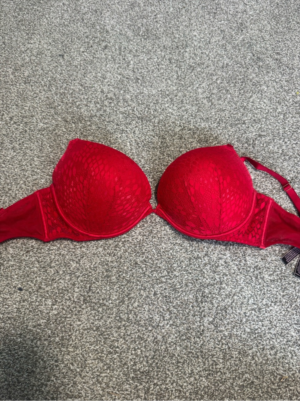 Victoria's Secret Red Lace Push-Up Bra